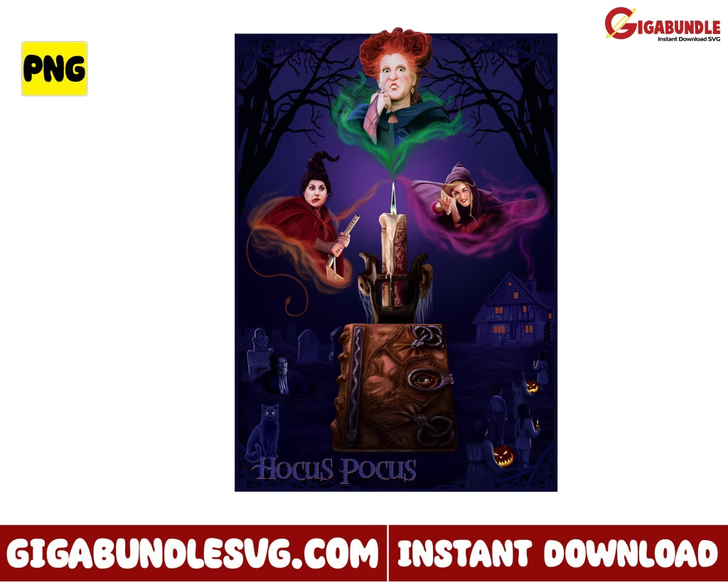 Sanderson Sister Png Hocus Pocus Witch Horror Cartoon Halloween - Instant Download