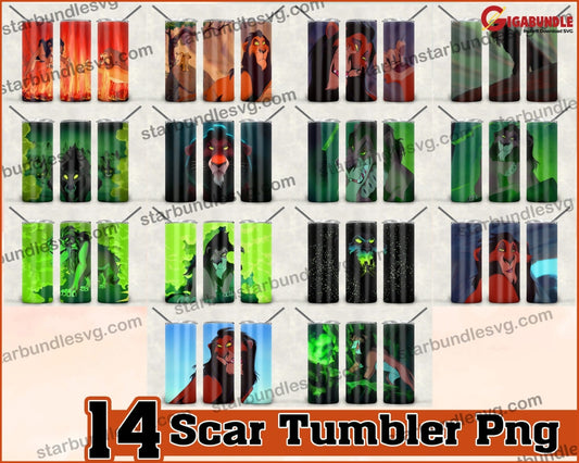 Scar Tumbler -20Oz Skinny Straight Tumbler Sublimation Designs Full Wrap