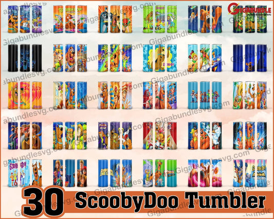 Scooby Doo Tumbler -20Oz Skinny Straight Tumbler Sublimation Designs Full Wrap