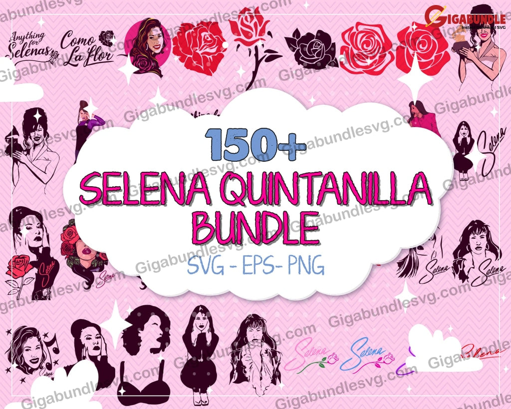 Selena Quintanilla Bundle Svg Png Dxf Eps