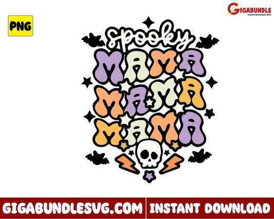 Skull Png Spooky Mama Halloween - Instant Download