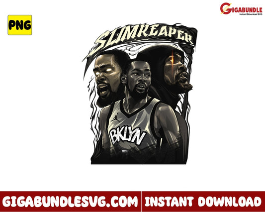 Slim Reaper Png Basketball Nba New Bootleg - Instant Download