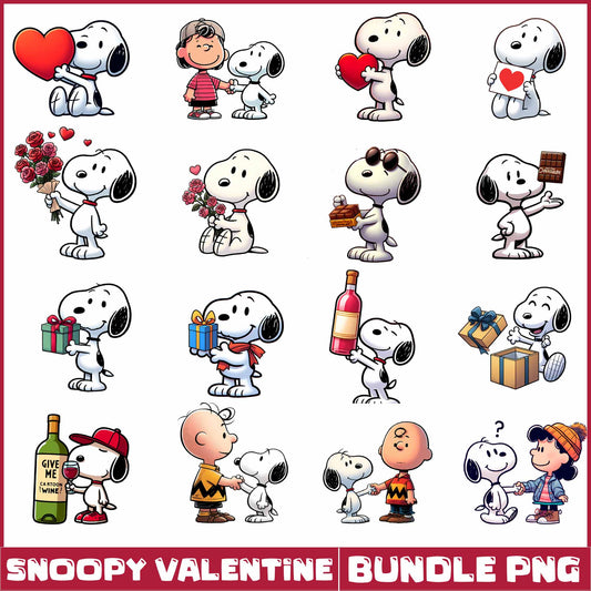 Snoopy Valentine Bundle Png