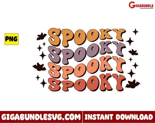 Spooky Bat Png Retro Halloween - Instant Download