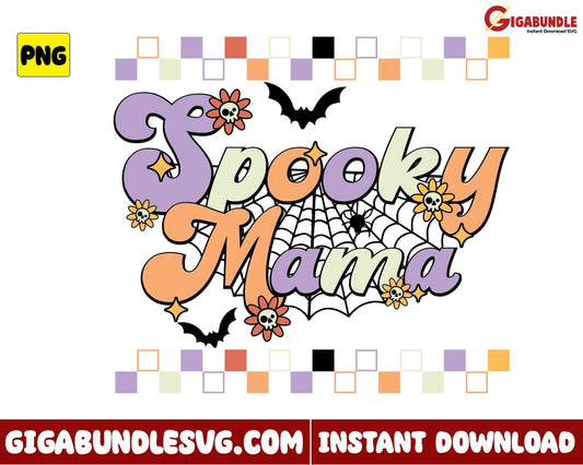 Spooky Mama Png Bat Halloween - Instant Download