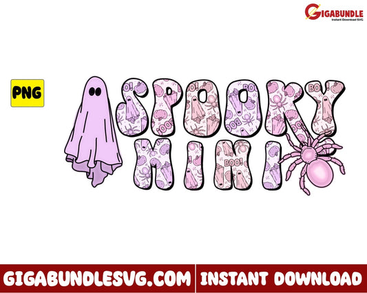 Spooky Png Mimi Ghost Retro Halloween - Instant Download