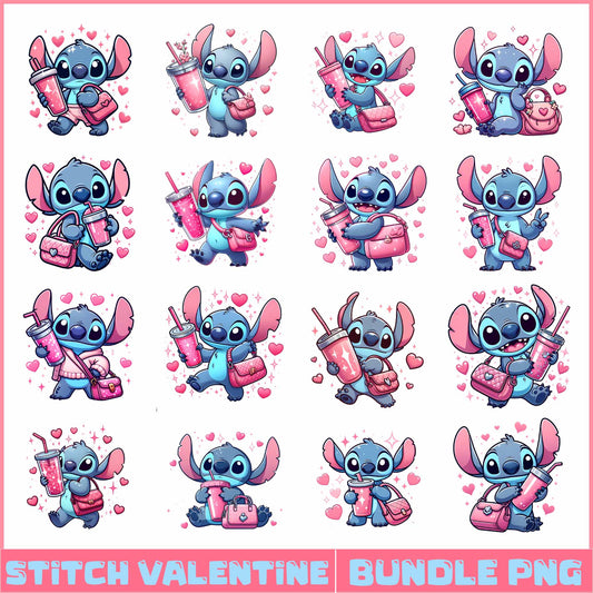 Stitch Valentine Bundle Png