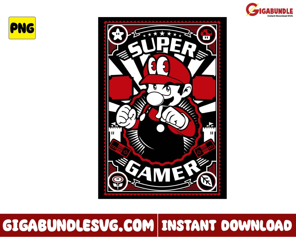 Super Game Png Mario - Instant Download