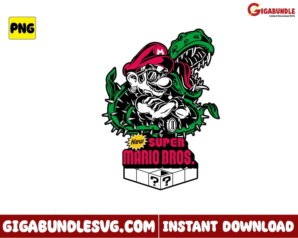 Super Mario Bros Png Game - Instant Download