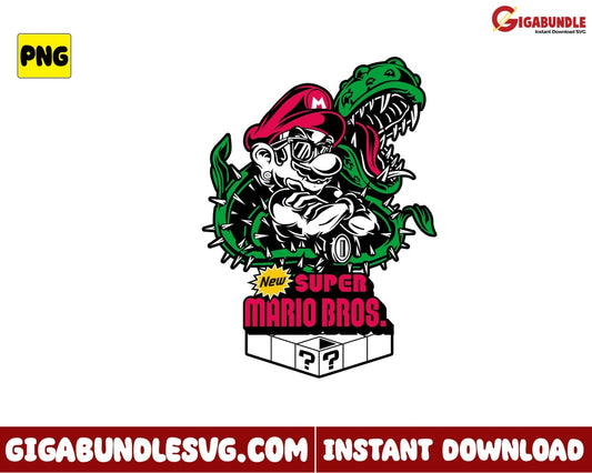 Super Mario Bros Png Game - Instant Download