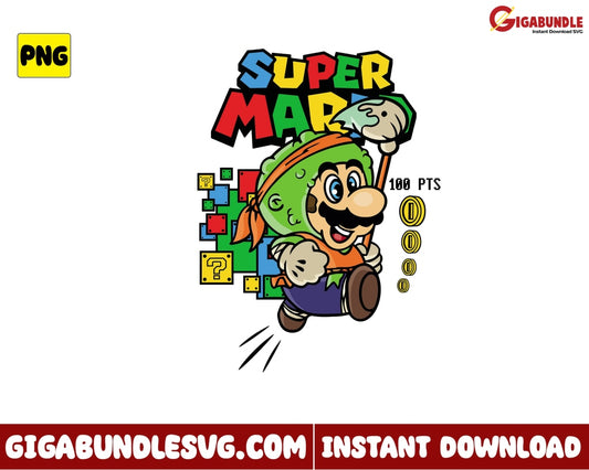 Super Mario Bros Png Game - Instant Download