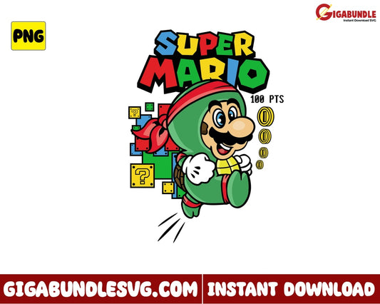 Super Mario Png Game Bros Cartoon - Instant Download