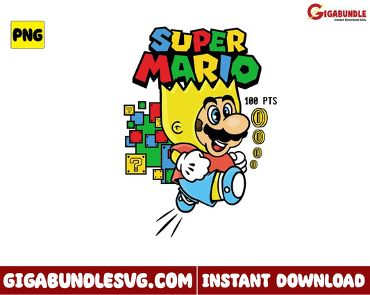 Super Mario Png Game Bros - Instant Download