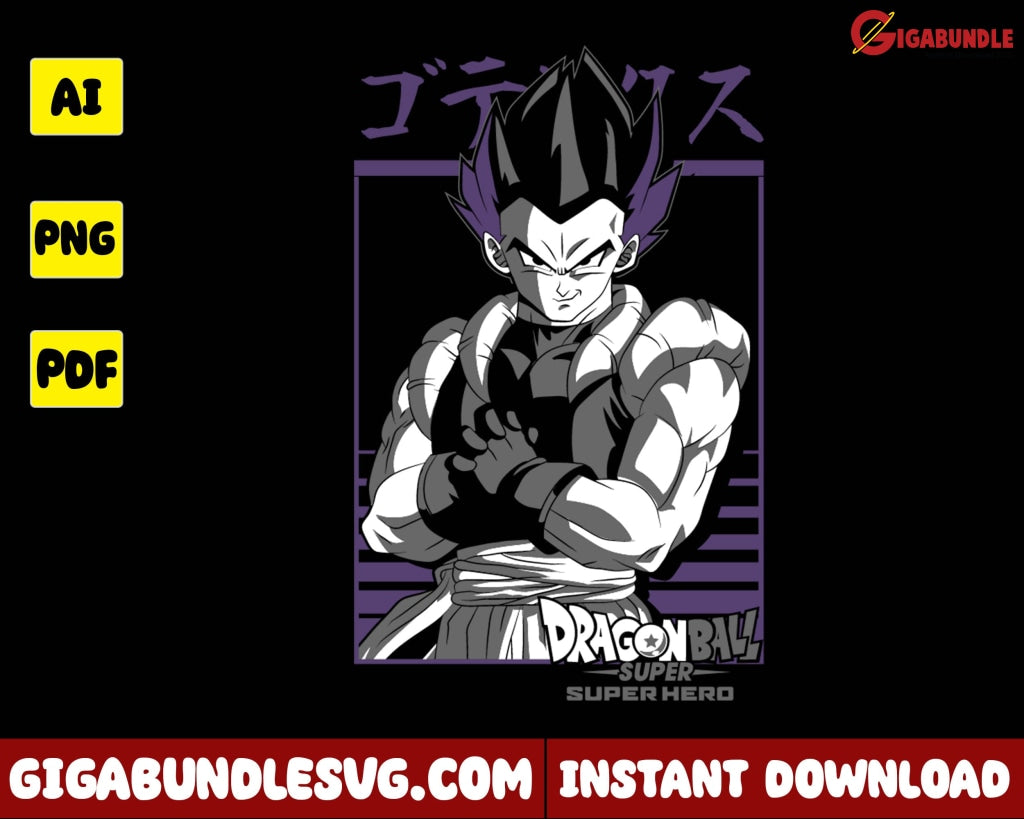 Super Saiyan Png Gotenks Son Goku Dragon Ball Z Anime - Instant Download