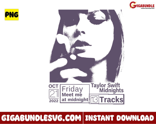 Taylor Midnight Music Png Swift Midnigh Album 2023 - Instant Download