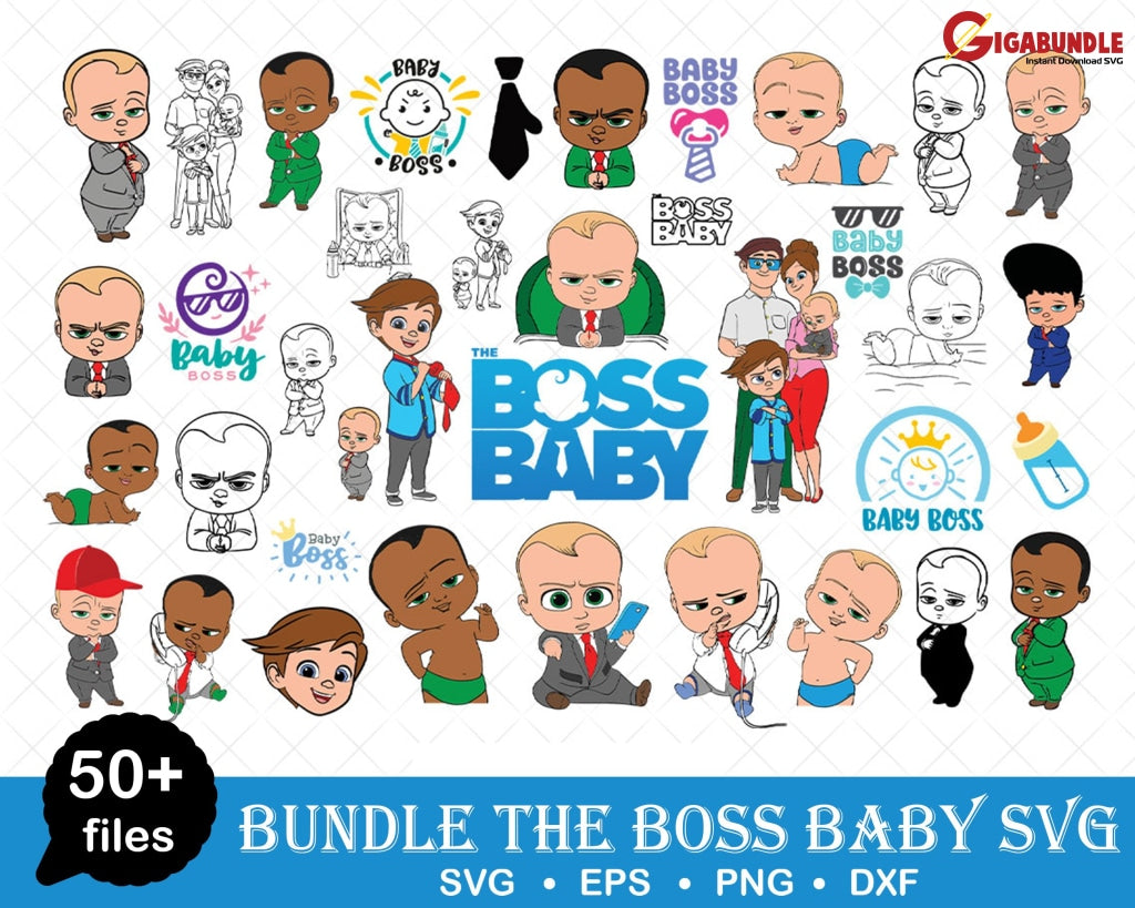 The Boss Baby Svg Bundle Files For Cricut Silhouette Bundle Png Cut File