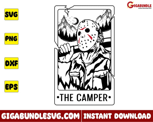 The Camper Svg Halloween Tarot Horror Character Svg- Instant Download