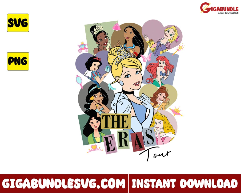 The Eras Tour Svg Princess Disney - Instant Download