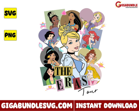 The Eras Tour Svg Princess Disney - Instant Download