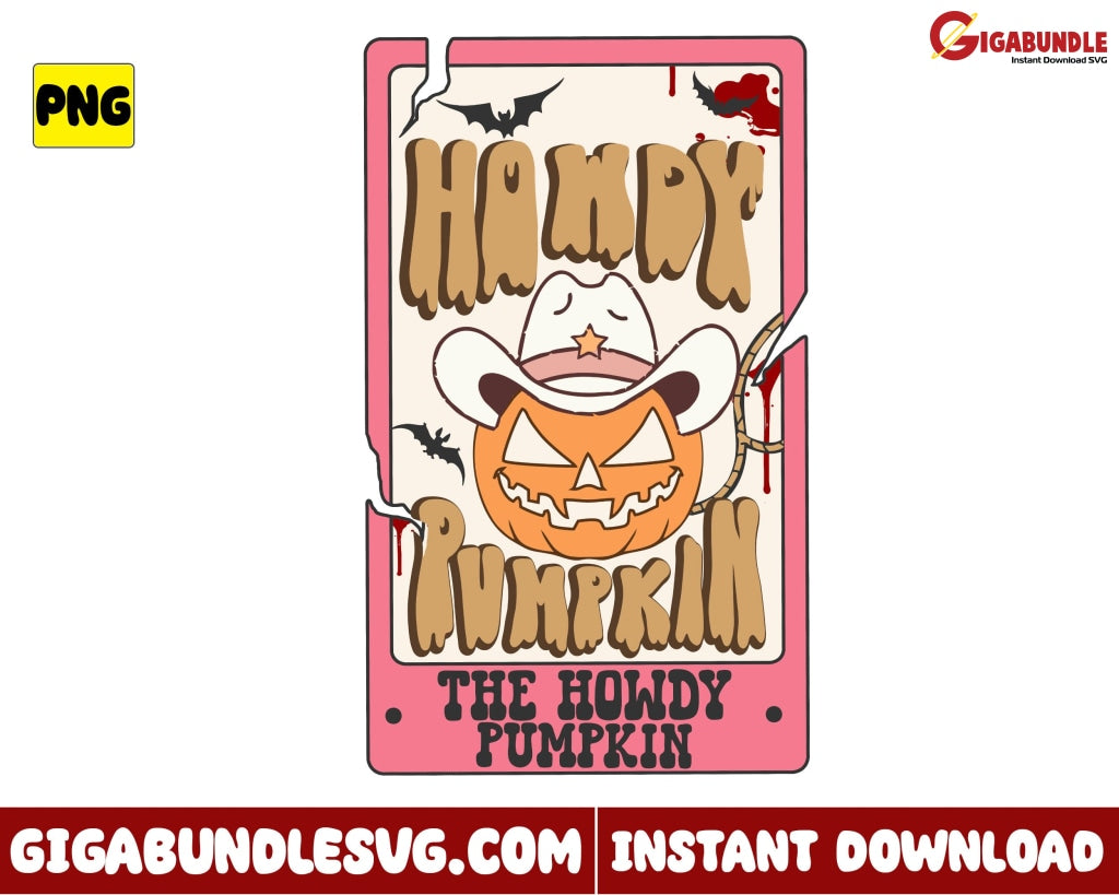 The Howdy Pumpkin Png Halloween Tarot - Instant Download