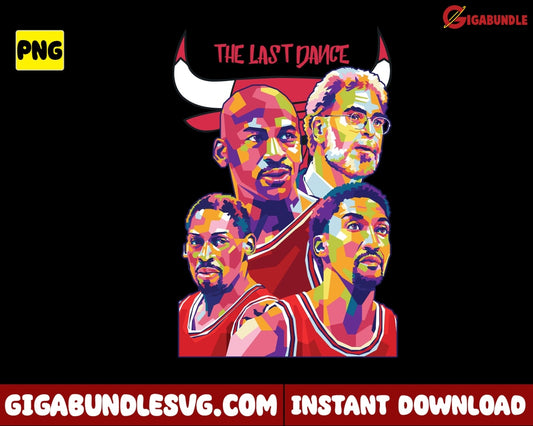 The Last Dance Png Basketball Logo New Nba Bootleg - Instant Download