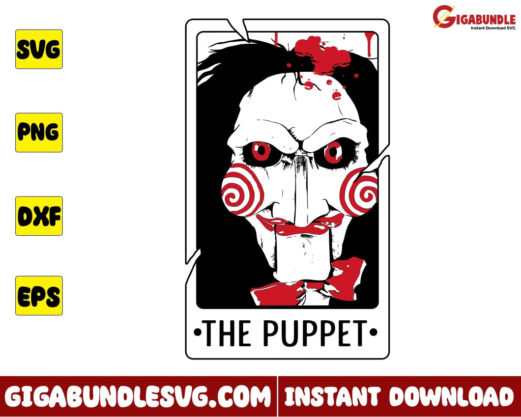 The Puppet Svg Halloween Tarot Horror Character Svg- Instant Download