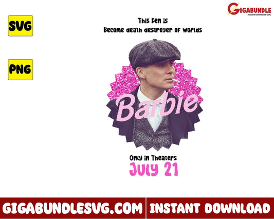 Thomas Shelby Svg Barbie Boy Cartoon - Instant Download