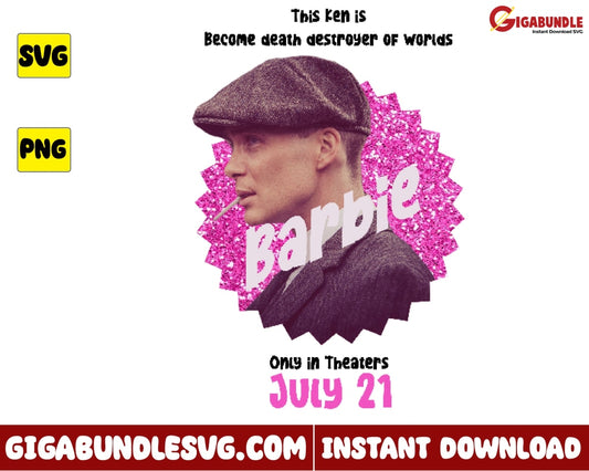 Thomas Shelby Svg Barbie Princess Girl Cartoon - Instant Download