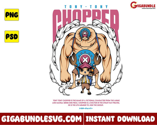 Tony Chopper Png One Piece Anime - Instant Download