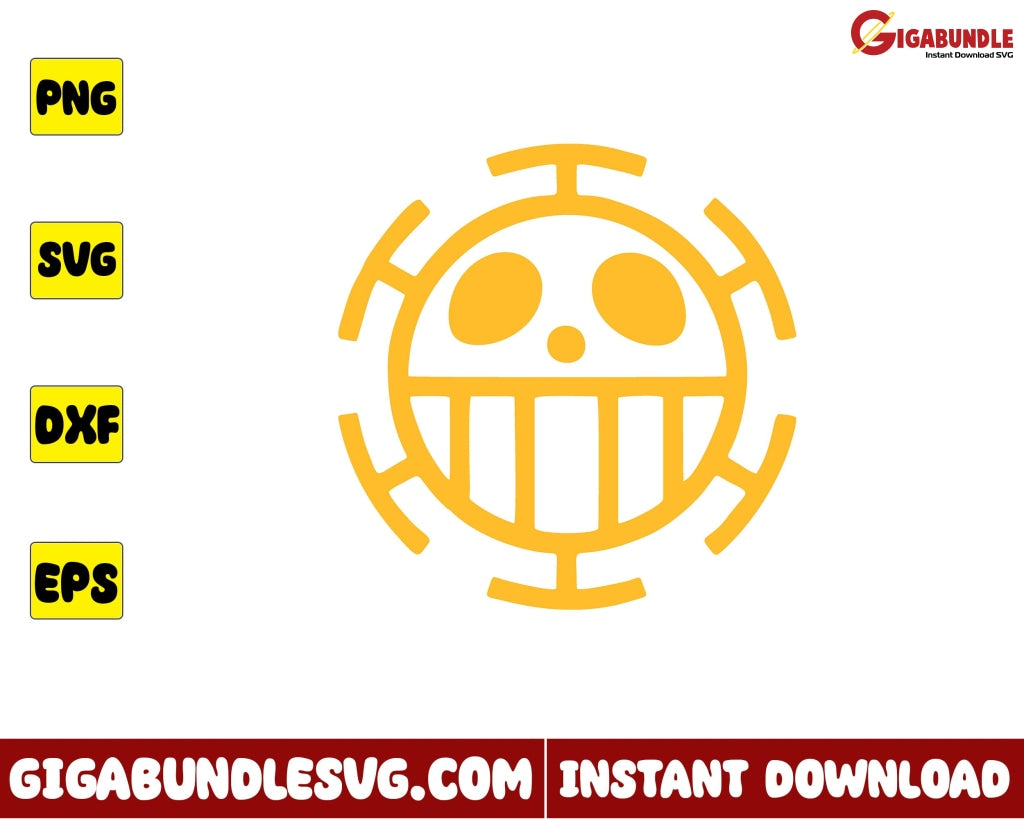 Trafalgar Law Svg Monkey D Luffy One Piece Anime - Instant Download