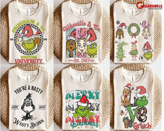 Trendy Christmas Png Bundle Retro Png