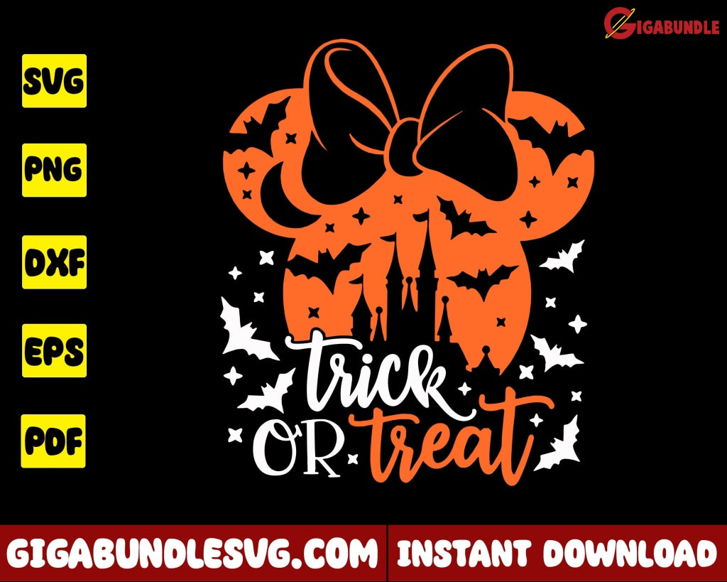 Trick Or Treat Svg Mickey Mouse Halloween Disney - Instant Download