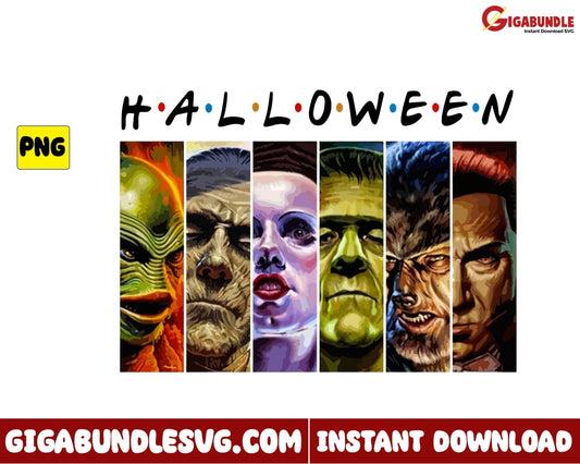 Universal Classic Monsters Png Horror Friends Character - Instant Download
