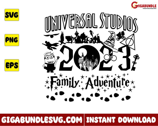 Universal Studios Svg Family Adventure Minions Harry Potter Disney - Instant Download