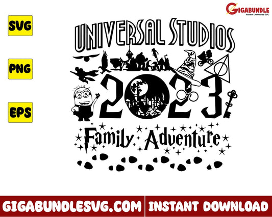 Universal Studios Svg Family Vacation 2023 Harry Potter Minions Disney - Instant Download