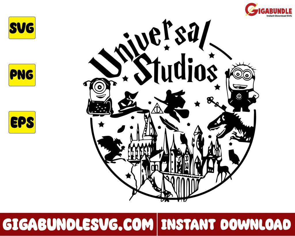 Universal Studios Svg Harry Potter Minions Disneyland Disney - Instant Download