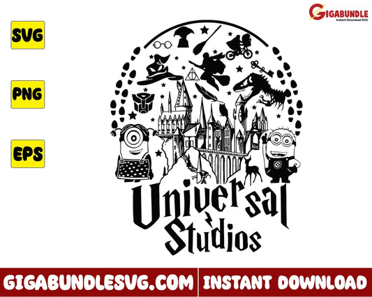 Universal Studios Svg Minions Harry Potter Díneyland Disney - Instant Download