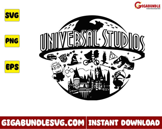 Universal Studios Svg Minions Harry Potter Jurassic Park Disney - Instant Download
