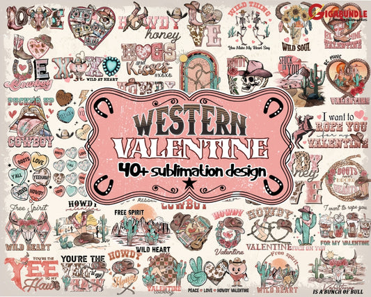 Valentines Day Bundle Png Heart Valentine Xoxo Western Png Love Sublimation Designs Digital Download