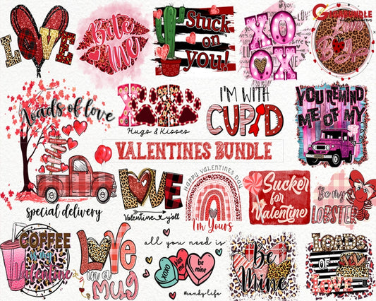 Valentines Png Bundle Day Happy Valentine Valentine Quote Heart Love Day Cupid Cricut