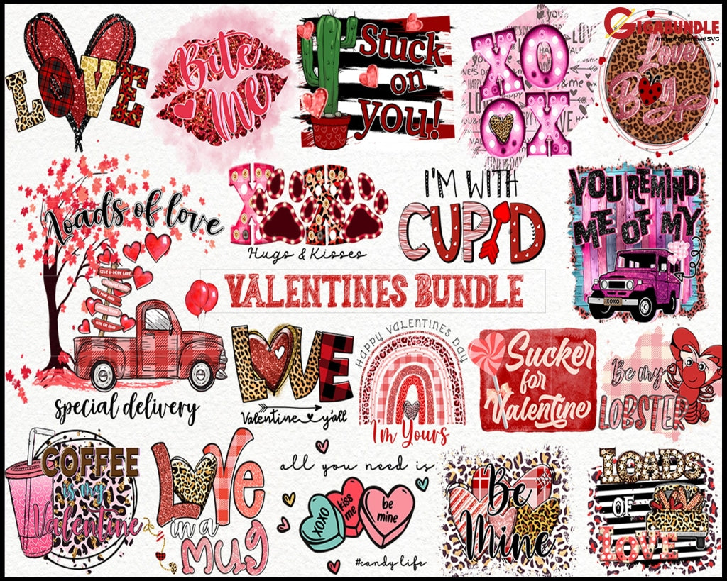Valentines Png Bundle Day Happy Valentine Valentine Quote Heart Love Day Cupid Cricut