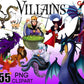 Villains Clipart Digital Download 155 Png Maleficent Captain Hook Evil Queen Shirts Party