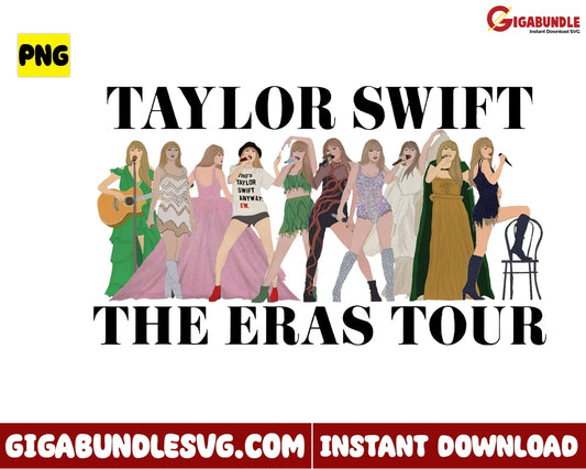 Vintage Taylor The Eras Tour Png 2023 Swiftie - Instant Download