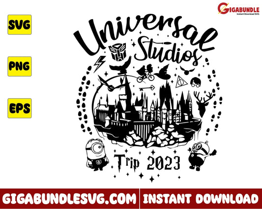 Vintage Universal Studios Svg Minions Harry Potter Jurassic Park Disney - Instant Download