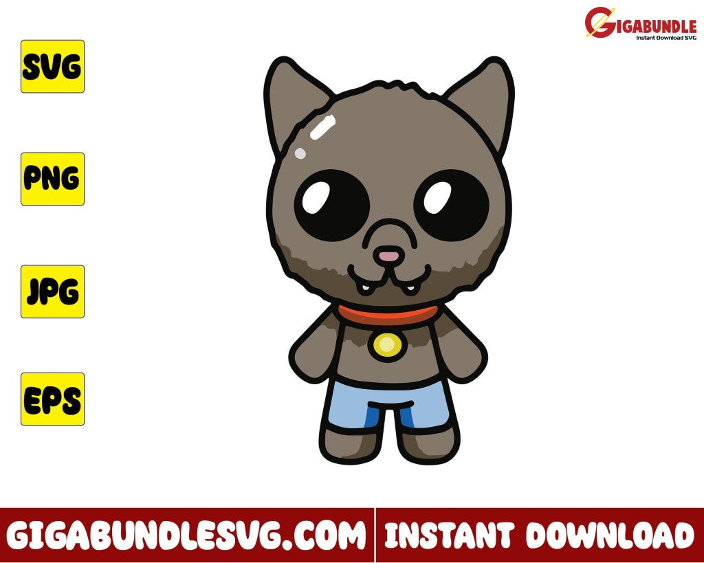 Voodoo Cat Svg Chibi Horror Character Halloween - Instant Download