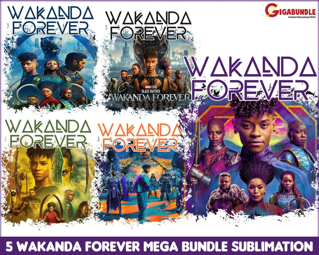 Wakanda Forever Sublimation Black Panther Png Print Dijital Png Download