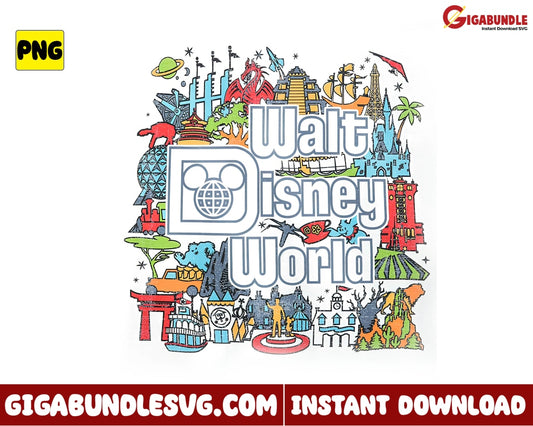 Walt Disney World Png Magic Kingdoms - Instant Download