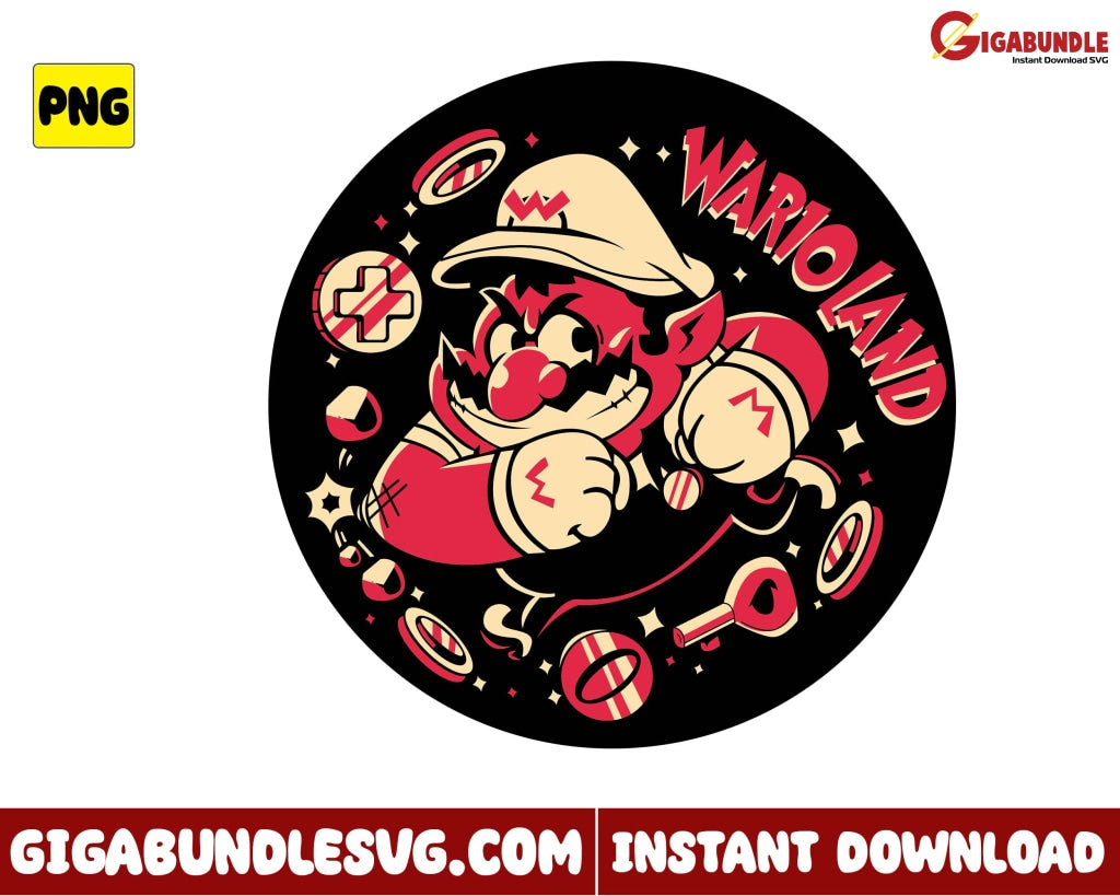 Wario Land Png Mario Game Super - Instant Download