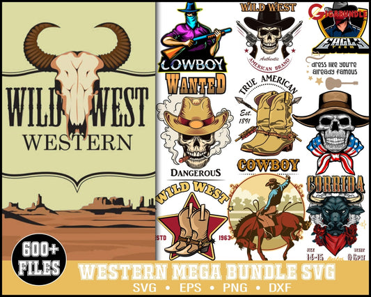 Western Mega Bundle Svg-Digital Download
