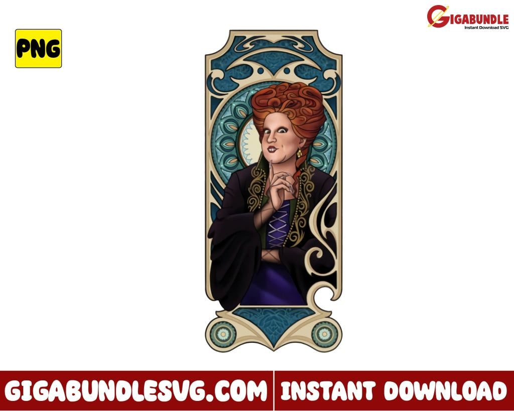 Winifred Sanderson Png Hocus Pocus Sister Witch Halloween - Instant Download